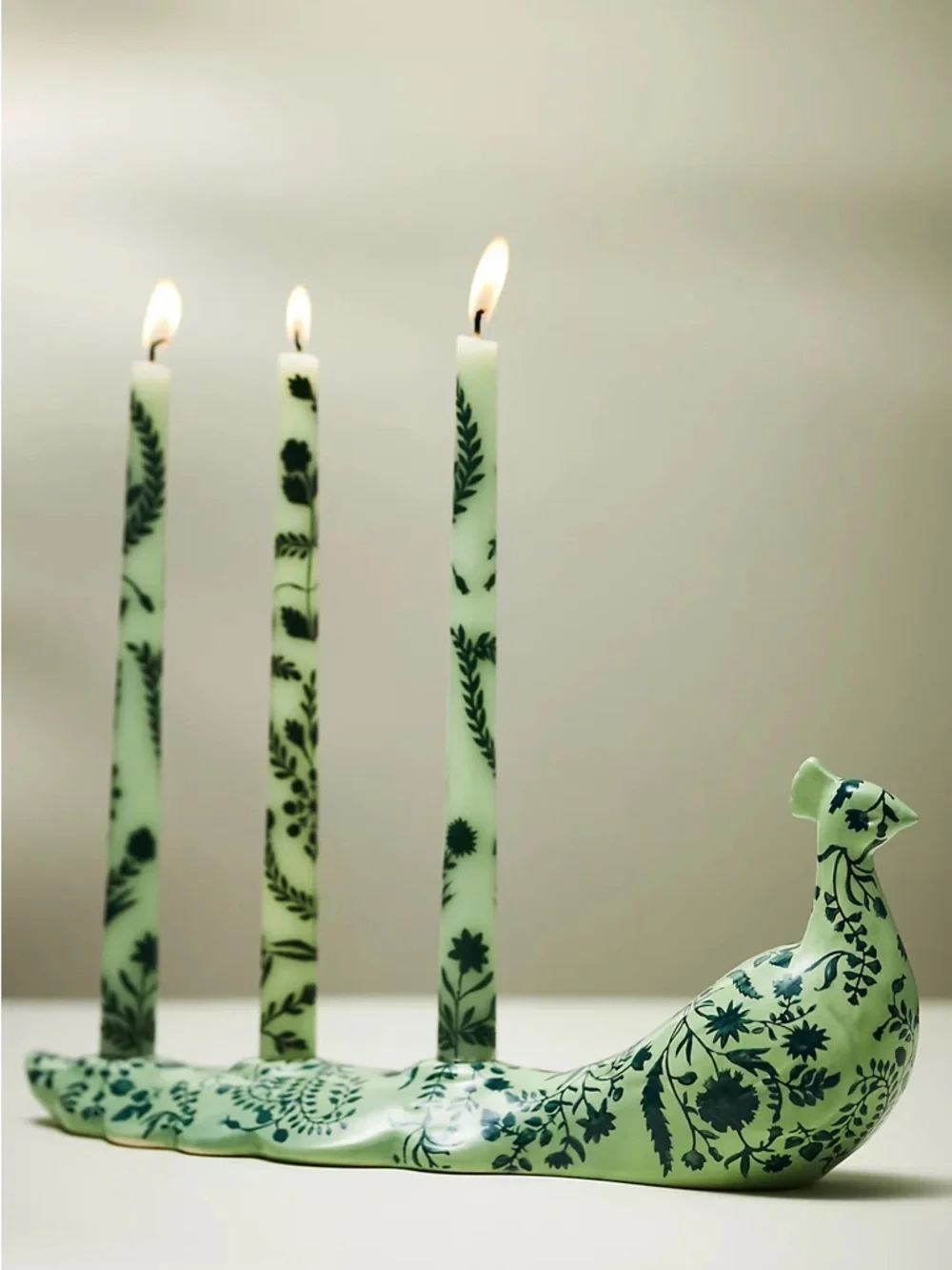 NWT Anthropologie Peacock Candle Holder - Picture 2 of 15